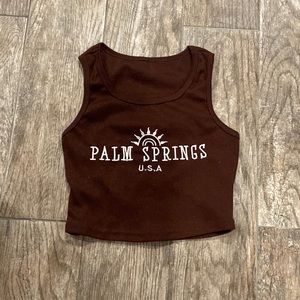 Brown Palm Springs Crop top